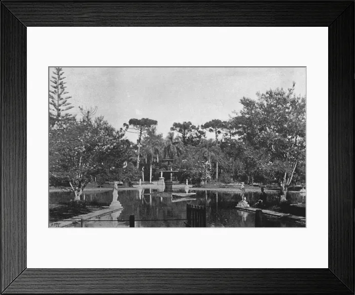 Framed Print : Jardim Publico, 1895. Artists: Wilhelm Gaensly, Rudolf Friedrich Fra Framed Print : Jardim Publico, 1895. Artists: Wilhelm Gaensly, Rudolf Friedrich Fra