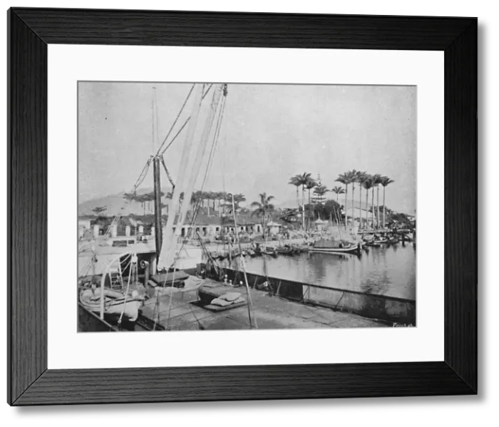 Framed Print : Santos (Porto das Canoas), 1895. Artist: Paulo Kowalsky Framed Print : Santos (Porto das Canoas), 1895. Artist: Paulo Kowalsky