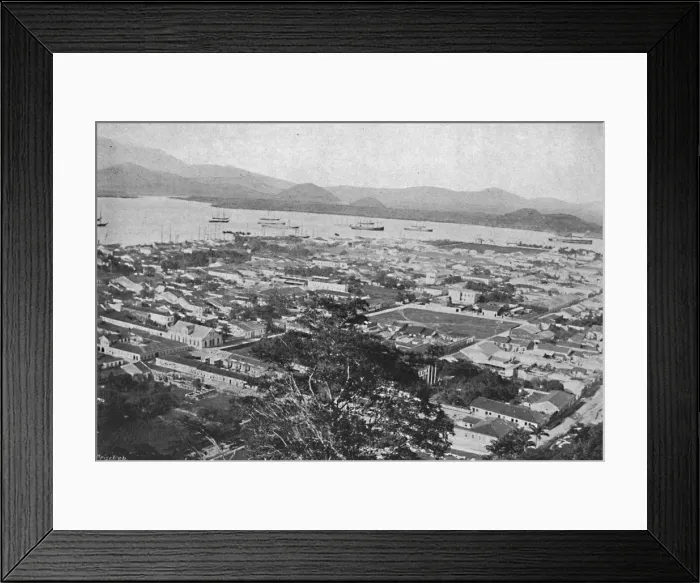 Framed Print : Vista Geral de Santos, (General view of Santos), 1895. Artist: Paulo Kowalsky Framed Print : Vista Geral de Santos, (General view of Santos), 1895. Artist: Paulo Kowalsky