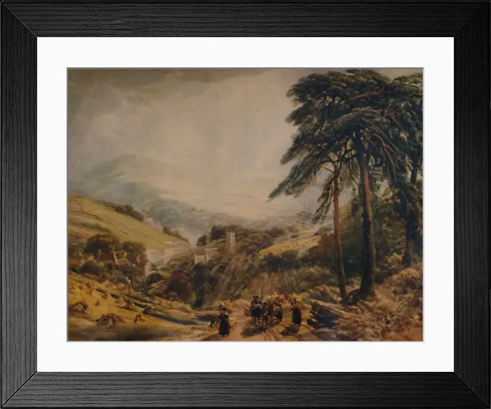 Framed Print : Matlock Village: Gleaners Returning, 1849, (1935). Artist: Peter de Wint Framed Print : Matlock Village: Gleaners Returning, 1849, (1935). Artist: Peter de Wint