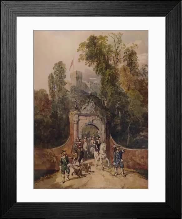 Framed Print : A Hawking Party Setting Out, 19th century, (1935). Artist: George Haydock Dodgson Framed Print : A Hawking Party Setting Out, 19th century, (1935). Artist: George Haydock Dodgson