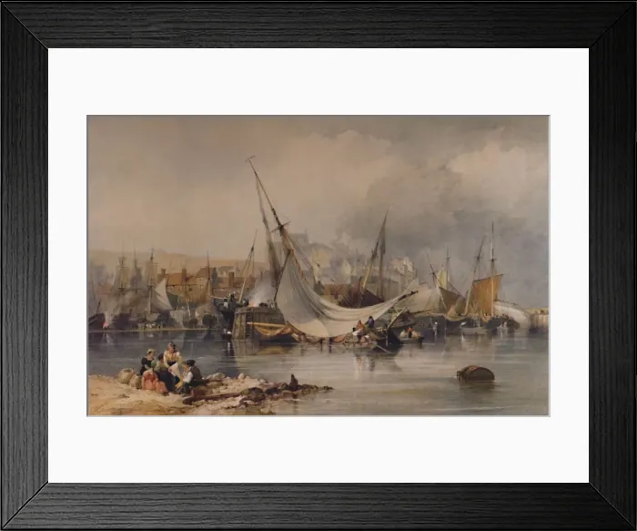 Framed Print : Whitby, 1841, (1935). Artist: Edward Duncan Framed Print : Whitby, 1841, (1935). Artist: Edward Duncan
