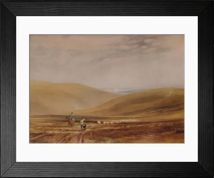 Framed Print : The Downs near Beachy Head, 1844, (1935). Artist: Anthony Vandyke Copley Fielding Framed Print : The Downs near Beachy Head, 1844, (1935). Artist: Anthony Vandyke Copley Fielding