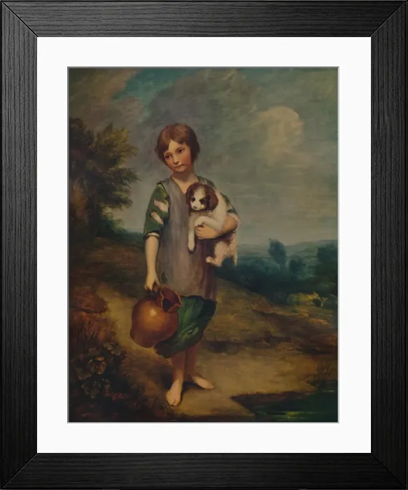 Framed Print : Cottage Girl with Dog and Pitcher, 1785, (1935). Artist: Thomas Gainsborough Framed Print : Cottage Girl with Dog and Pitcher, 1785, (1935). Artist: Thomas Gainsborough