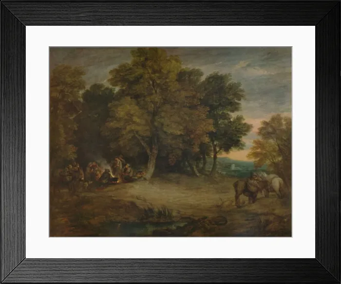 Framed Print : Gipsy Encampment: Sunset, c1758, (1935). Artist: Thomas Gainsborough Framed Print : Gipsy Encampment: Sunset, c1758, (1935). Artist: Thomas Gainsborough
