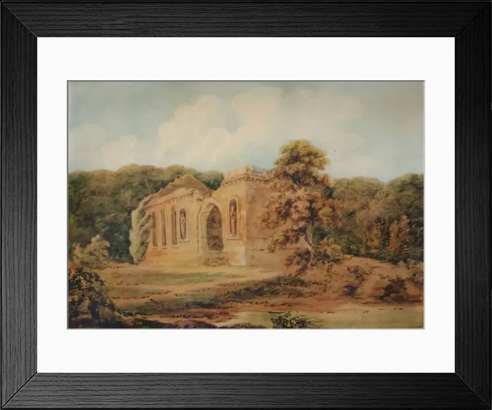 Framed Print : Landscape with Ruins, 18th century, (1935). Artist: Thomas Girtin