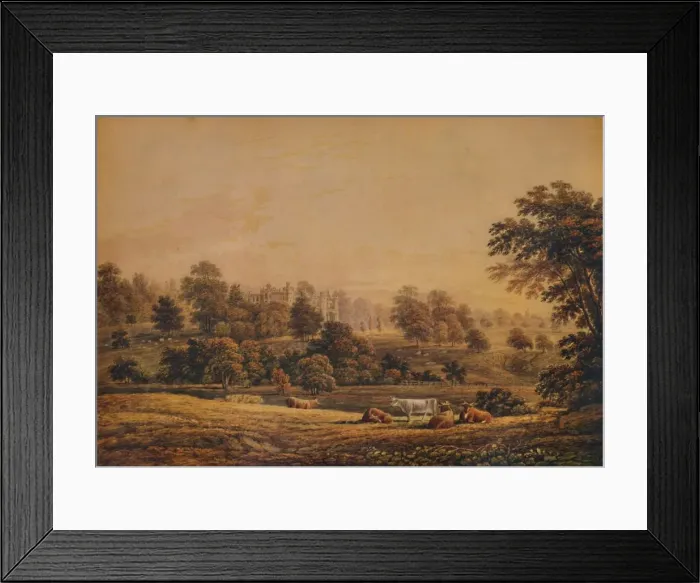 Framed Print : View of Aldenham Abbey: Hertfordshire, 18th-19th century, (1935). Artist: John Glover Framed Print : View of Aldenham Abbey: Hertfordshire, 18th-19th century, (1935). Artist: John Glover