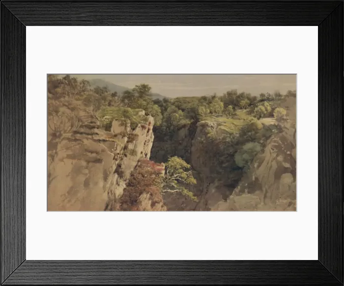 Framed Print : Landscape with Rocks, 18th-19th century, (1935). Artist: John Glover Framed Print : Landscape with Rocks, 18th-19th century, (1935). Artist: John Glover