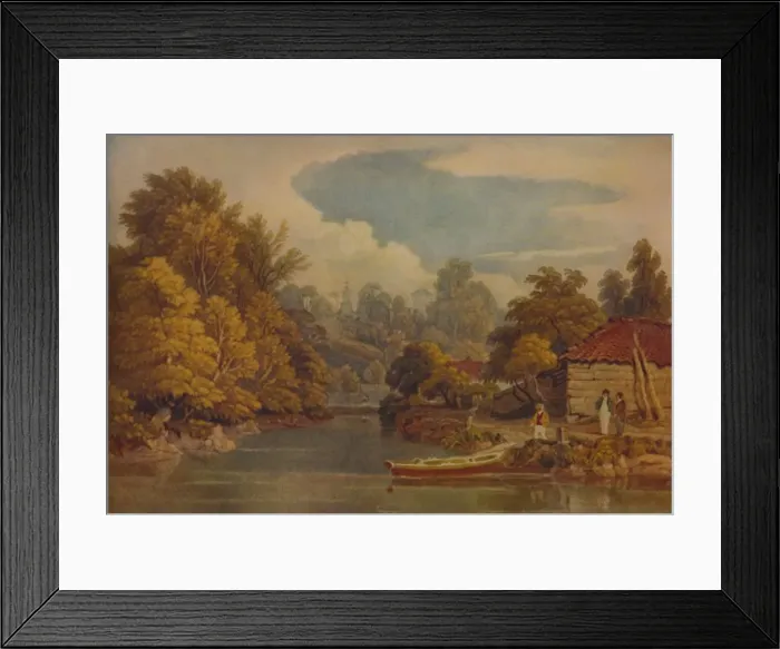 Framed Print : Riverside, 19th century, (1935). Artist: William Havell Framed Print : Riverside, 19th century, (1935). Artist: William Havell