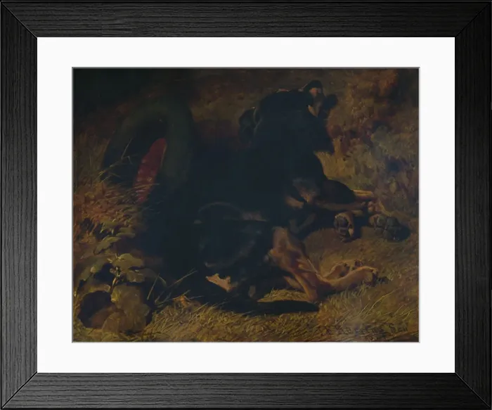 Framed Print : Sleeping Dog, 1850, (1935). Artist: John Frederick Hering Framed Print : Sleeping Dog, 1850, (1935). Artist: John Frederick Hering