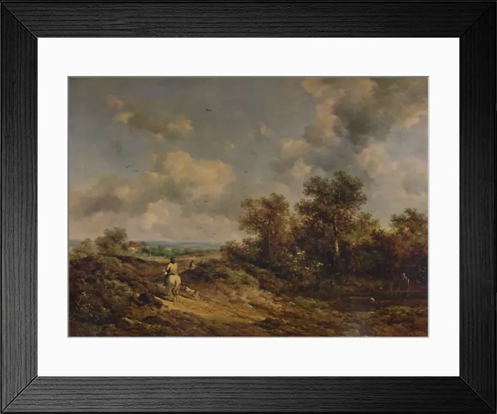 Framed Print : View Near Sevenoaks, Kent, with man on white horse, 19th century, (1935). Artist: Richard Hilder Framed Print : View Near Sevenoaks, Kent, with man on white horse, 19th century, (1935). Artist: Richard Hilder