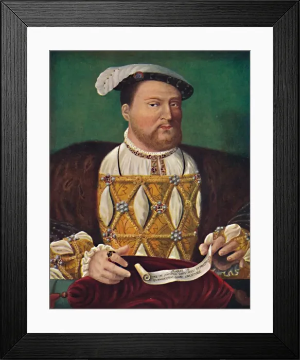 Framed Print : Portrait of Henry VIII (Hampton Court Palace), c1530, (1903). Artist: Joos van Cleve Framed Print : Portrait of Henry VIII (Hampton Court Palace), c1530, (1903). Artist: Joos van Cleve