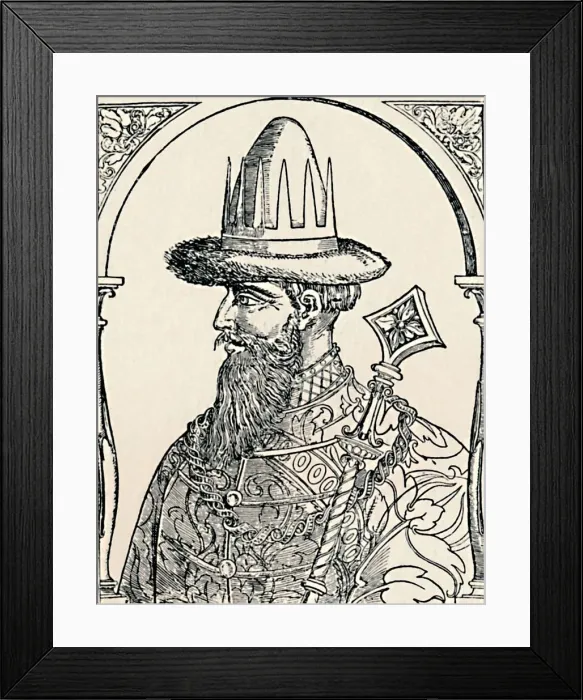 Framed Print : The Czar Ivan the Terrible, 1590, (1903). Artist: Hans Wengel Framed Print : The Czar Ivan the Terrible, 1590, (1903). Artist: Hans Wengel