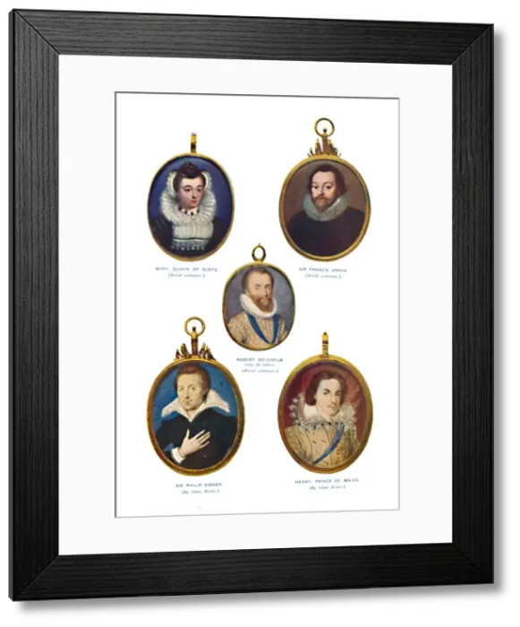 Framed Print : Miniatures of the Elizabethan Period (Victoria and Albert Museum. ), c1580-1610, (1903) Framed Print : Miniatures of the Elizabethan Period (Victoria and Albert Museum. ), c1580-1610, (1903)