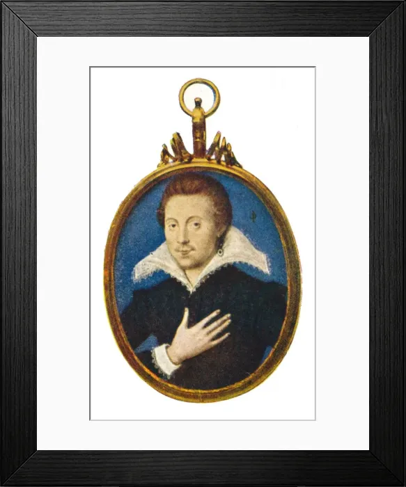 Framed Print : Sir Philip Sidney, c1580-1610, (1903). Artist: Isaac Oliver I Framed Print : Sir Philip Sidney, c1580-1610, (1903). Artist: Isaac Oliver I