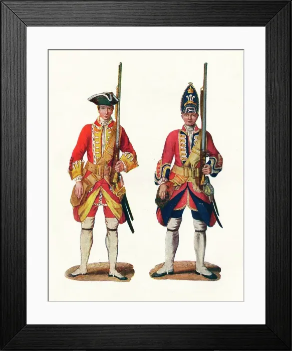 Framed Print : Uniforms by the British Army, 1742, 1904 Framed Print : Uniforms by the British Army, 1742, 1904