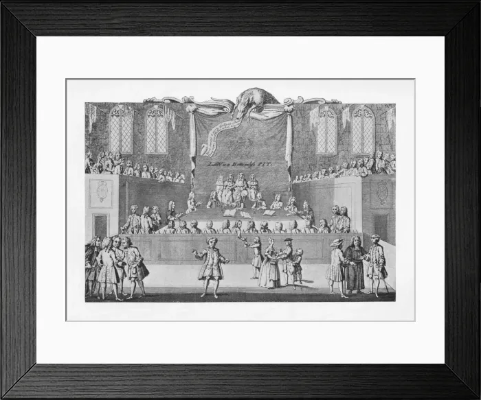 Framed Print : A Court of Law About 1733, c1733, (1904) Framed Print : A Court of Law About 1733, c1733, (1904)