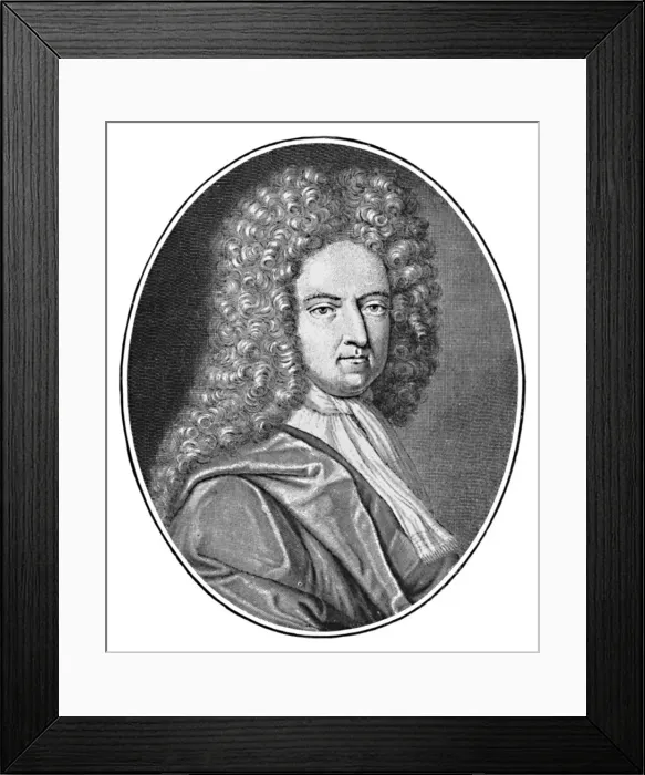 Framed Print : Daniel Defoe, 1706, (1904). Artist: Gerard Vandergucht Framed Print : Daniel Defoe, 1706, (1904). Artist: Gerard Vandergucht