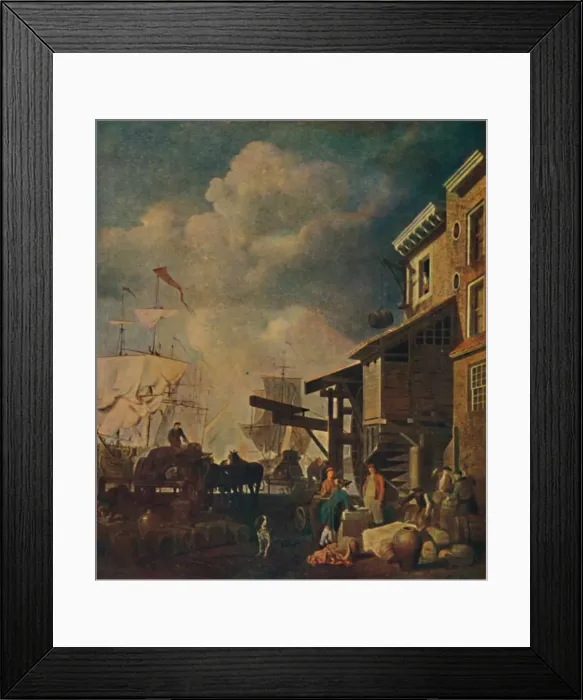 Framed Print : The Old East India Wharf, London Bridge, c1700-1740, (1904). Artist: Peter Monamy Framed Print : The Old East India Wharf, London Bridge, c1700-1740, (1904). Artist: Peter Monamy