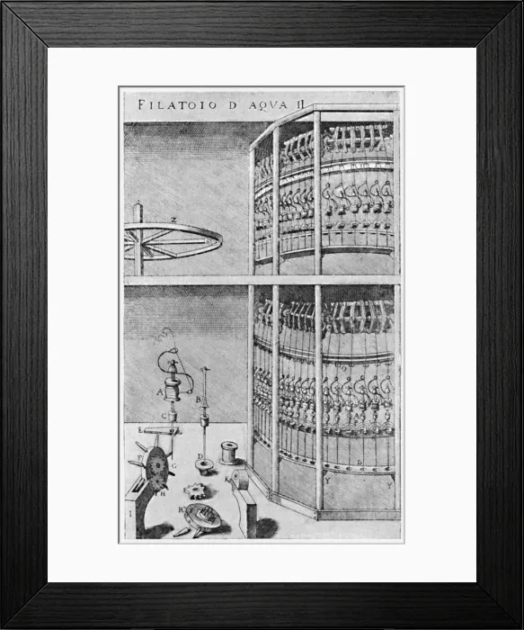 Framed Print : A Silk-Spinning Mill, 1607, (1904) Framed Print : A Silk-Spinning Mill, 1607, (1904)