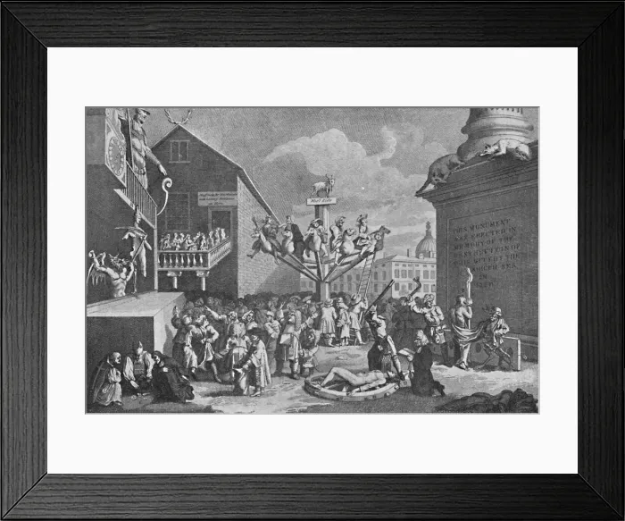 Framed Print : The South Sea Bubble, from a print by William Hogarth, 1721, (1904). Artist: William Hogarth Framed Print : The South Sea Bubble, from a print by William Hogarth, 1721, (1904). Artist: William Hogarth