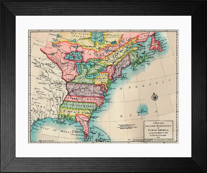Framed Print : Map of the British Dominions of North America, 1772, (1904). Artist: Peter Bell Framed Print : Map of the British Dominions of North America, 1772, (1904). Artist: Peter Bell