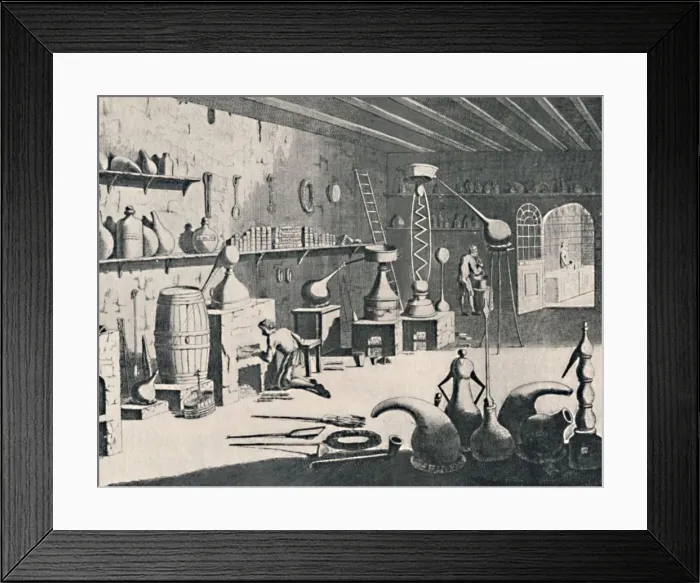 Framed Print : A Chemical Laboratory in 1747, 1747, (1904) Framed Print : A Chemical Laboratory in 1747, 1747, (1904)