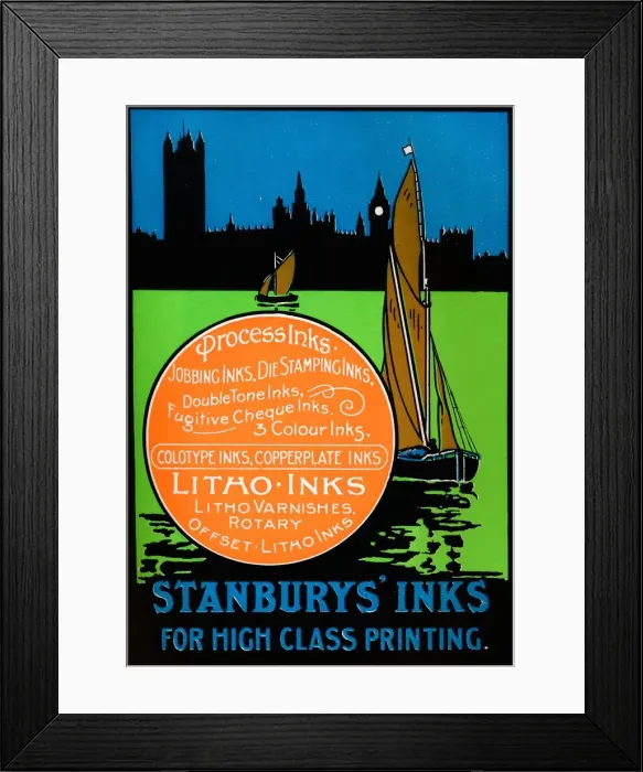 Framed Print : Stanburys Inks for High Class Printing, 1917 Framed Print : Stanburys Inks for High Class Printing, 1917