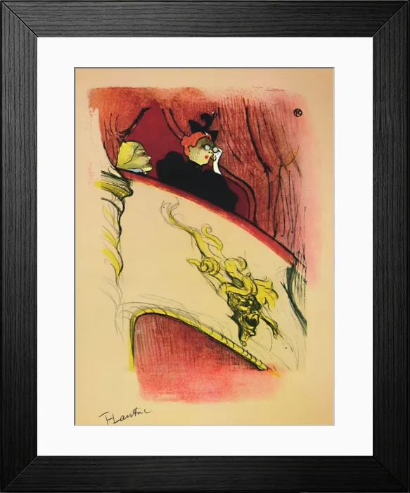 Framed Print : The Box with the Gilded Mask, 1893, (1946). Artist: Henri de Toulouse-Lautrec Framed Print : The Box with the Gilded Mask, 1893, (1946). Artist: Henri de Toulouse-Lautrec