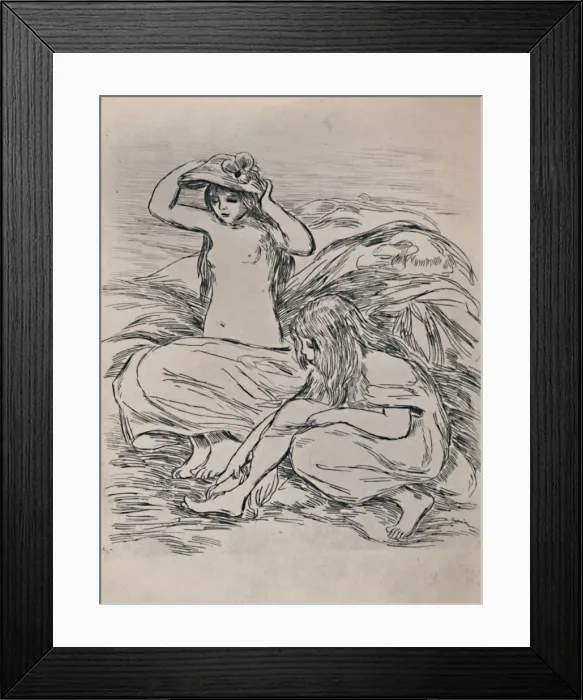 Framed Print : Two Bathers, 1946. Artist: Pierre-Auguste Renoir Framed Print : Two Bathers, 1946. Artist: Pierre-Auguste Renoir
