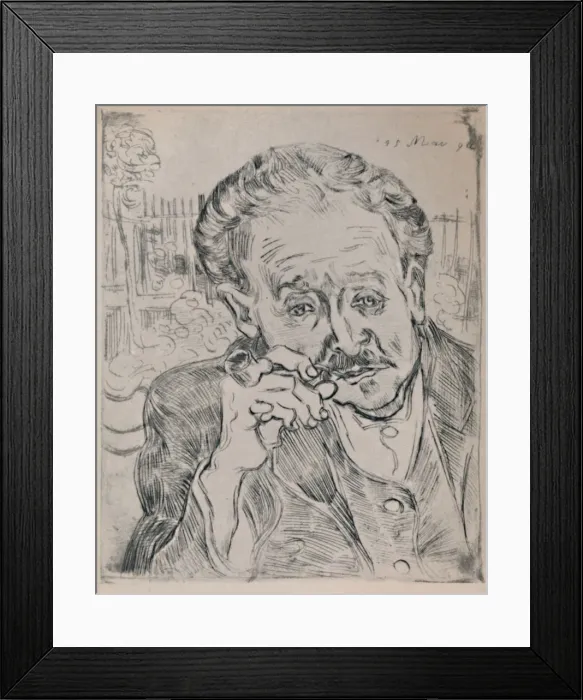 Framed Print : Portrait of Dr. Gachet, c. 1890, (1946). Artist: Vincent van Gogh Framed Print : Portrait of Dr. Gachet, c. 1890, (1946). Artist: Vincent van Gogh