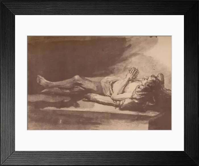 Framed Print : Rembrandt - Study of a Recumbent Model, 1903. Artist: Rembrandt Harmensz van Rijn Framed Print : Rembrandt - Study of a Recumbent Model, 1903. Artist: Rembrandt Harmensz van Rijn