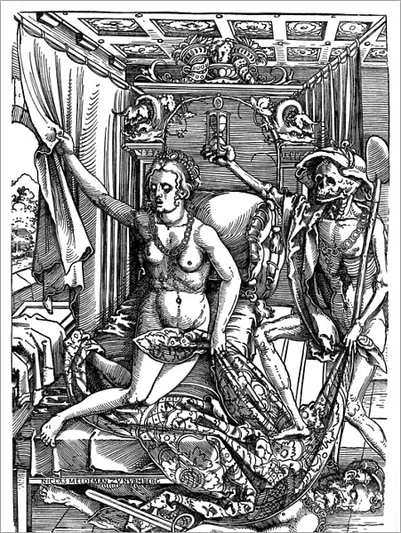Death and the Courtesan (Signed by the Wood-Engraver), 1903. Artist: Sebald Beham