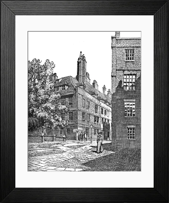 Framed Print : Cliffords Inn, Looking North East, 1903 Framed Print : Cliffords Inn, Looking North East, 1903