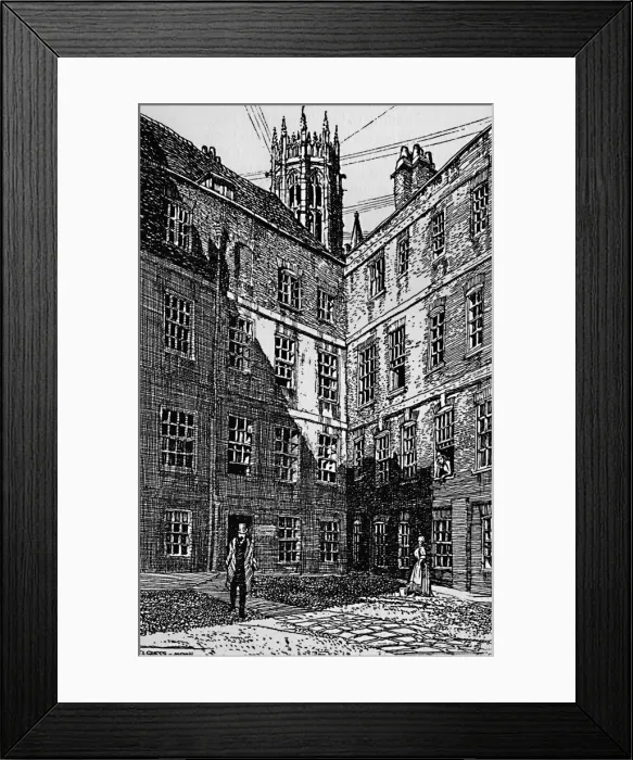 Framed Print : A Corner of Cliffords Inn, 1903 Framed Print : A Corner of Cliffords Inn, 1903