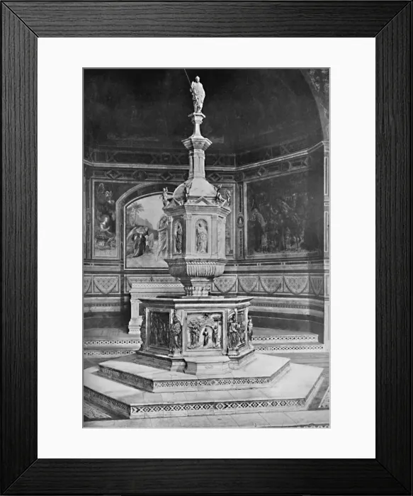 Framed Print : The Font in the Church of San Giovanni, Siena, 1903 Framed Print : The Font in the Church of San Giovanni, Siena, 1903