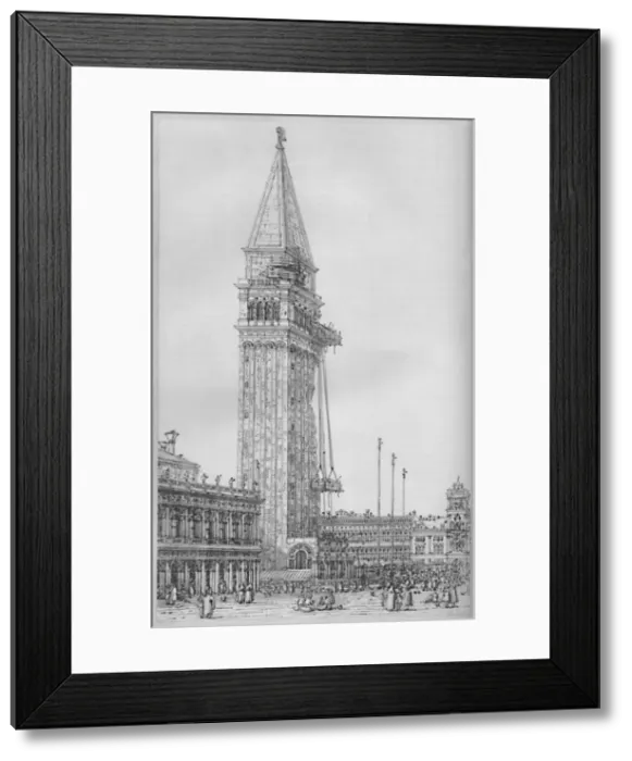 Framed Print : The Campanile of St. Marks While Undergoing Repair in 1745, 1903. Artist: Canaletto Framed Print : The Campanile of St. Marks While Undergoing Repair in 1745, 1903. Artist: Canaletto