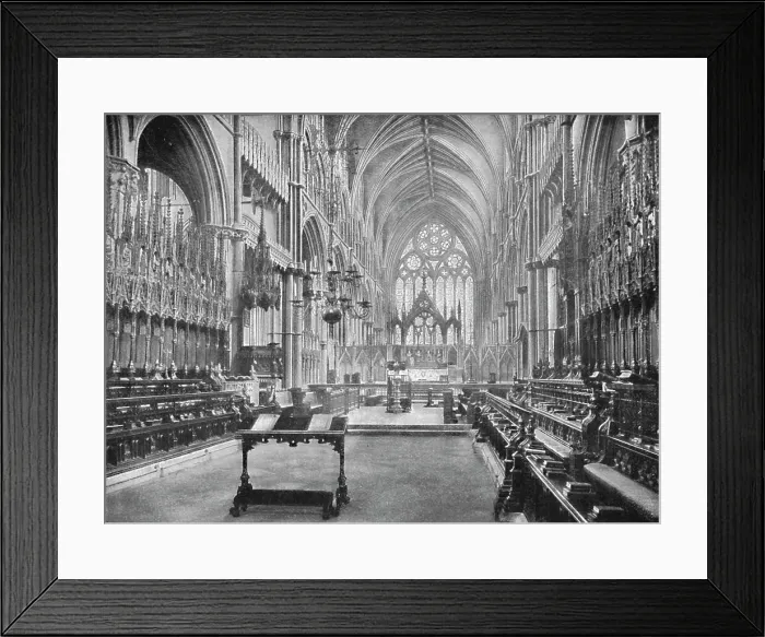 Framed Print : The Choir, Lincoln Cathedral, 1902 Framed Print : The Choir, Lincoln Cathedral, 1902