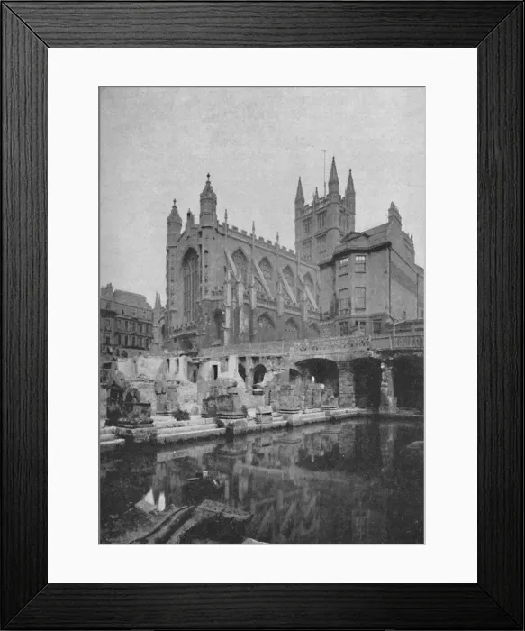Framed Print : The Old Roman Bath at Bath Before Restoration, 1902. Artist: Hudson Framed Print : The Old Roman Bath at Bath Before Restoration, 1902. Artist: Hudson