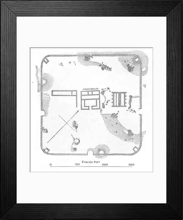Framed Print : Plan of Hardknott Fort, Cumberland, 1902 Framed Print : Plan of Hardknott Fort, Cumberland, 1902