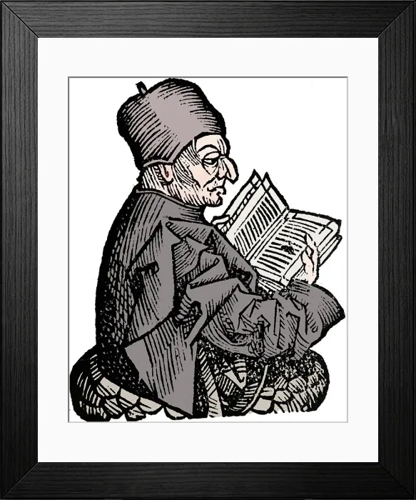 Framed Print : The Venerable Bede (c673-735), Anglo-Saxon theologian, scholar and historian, 1493 Framed Print : The Venerable Bede (c673-735), Anglo-Saxon theologian, scholar and historian, 1493