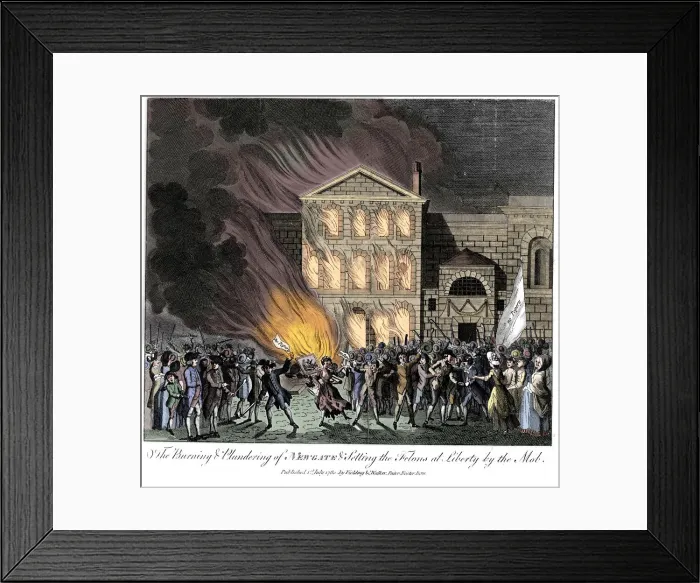 Framed Print : Anti-Catholic Gordon Riots, London, 6-7 June 1780 Framed Print : Anti-Catholic Gordon Riots, London, 6-7 June 1780