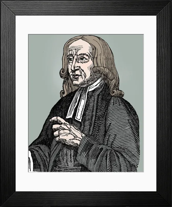 Framed Print : John Wesley, 18th century English non-conformist preacher, 1832 Framed Print : John Wesley, 18th century English non-conformist preacher, 1832