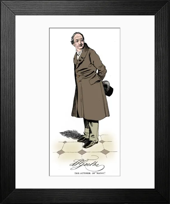 Framed Print : Johann Wolfgang von Goethe, German poet, dramatist and scientist, c1830 Framed Print : Johann Wolfgang von Goethe, German poet, dramatist and scientist, c1830