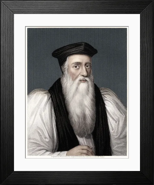 Framed Print : Cranmer, 19th century. Artist: William Holl Framed Print : Cranmer, 19th century. Artist: William Holl