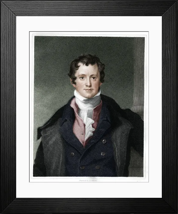 Framed Print : Humphry Davy, English chemist, (1833). Artist: E Scriven Framed Print : Humphry Davy, English chemist, (1833). Artist: E Scriven
