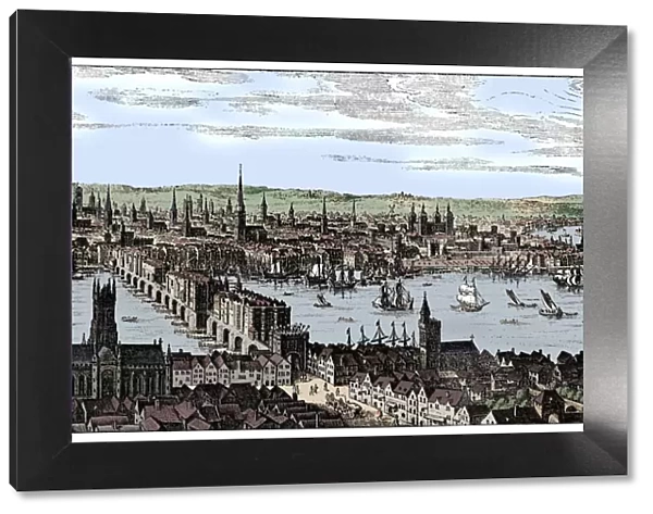 General view of London, 1666, (1909)