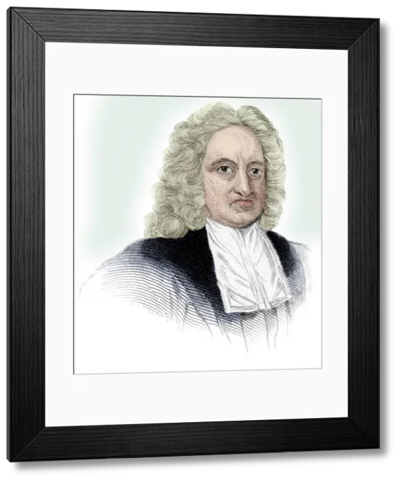 Framed Print : Edmond Halley, English astronomer, mathematician, meteorologist, and physicist, (c1850) Framed Print : Edmond Halley, English astronomer, mathematician, meteorologist, and physicist, (c1850)