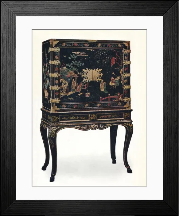 Framed Print : Incised Lacquered Cabinet, c1680, (1910) Framed Print : Incised Lacquered Cabinet, c1680, (1910)
