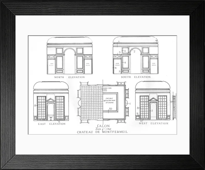 Framed Print : Details of the salons, Chateau de Montfermeil, Paris, 1924 Framed Print : Details of the salons, Chateau de Montfermeil, Paris, 1924